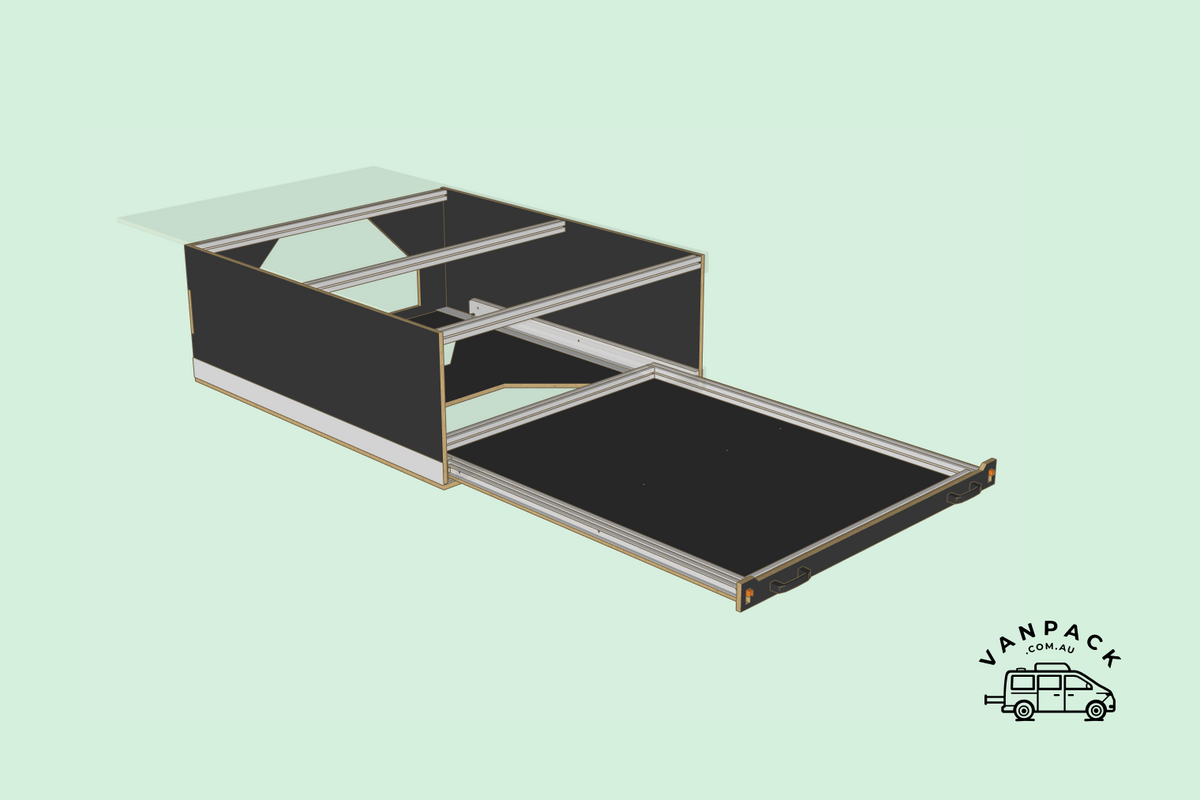 Multivan Sliding Tray 1400 – Vanpack Campervan Kits